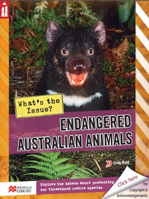 cover image of What's the Issue?: Endangered Australian Animals
